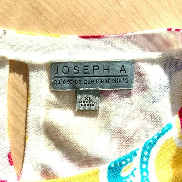 Joseph A lightweight sweater in a colorful yellow print XL - Picture 6 of 6